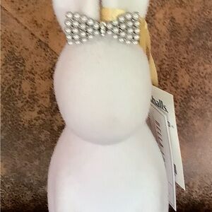 Bella Lux White Flocked Bunny